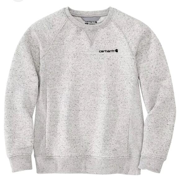 Carhartt Women's‎ Pullover Relaxed Fit Crewneck Sweatshirt Heather Gray Size XS - Picture 1 of 9